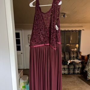 Maroon long formal dress